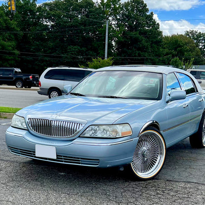 2005-2011 Lincoln Town Car Factory Style Headlights (Chrome Housing/Clear Lens)