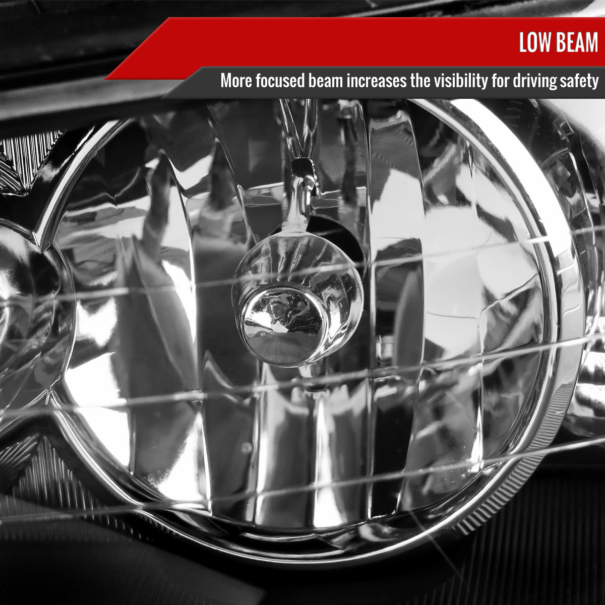 2005-2011 Lincoln Town Car Factory Style Headlights (Matte Black Housing/Clear Lens)