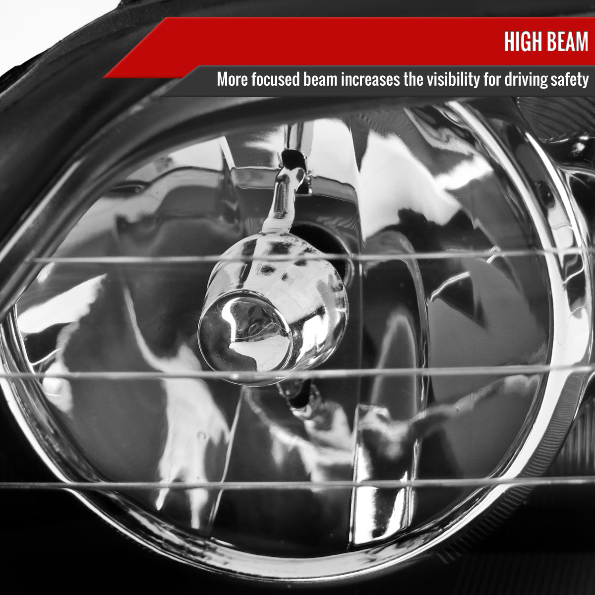 2005-2011 Lincoln Town Car Factory Style Headlights (Matte Black Housing/Clear Lens)