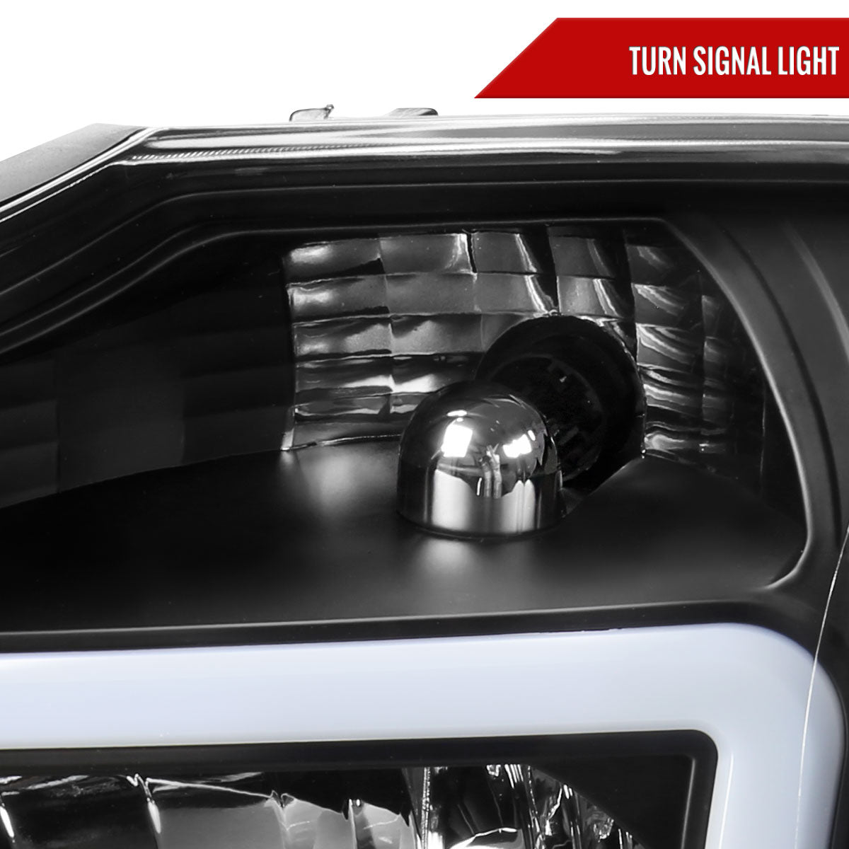 2004-2015 Nissan Titan / 2004-2007 Armada LED Bar Factory Headlights (Matte Black Housing/Clear Lens)