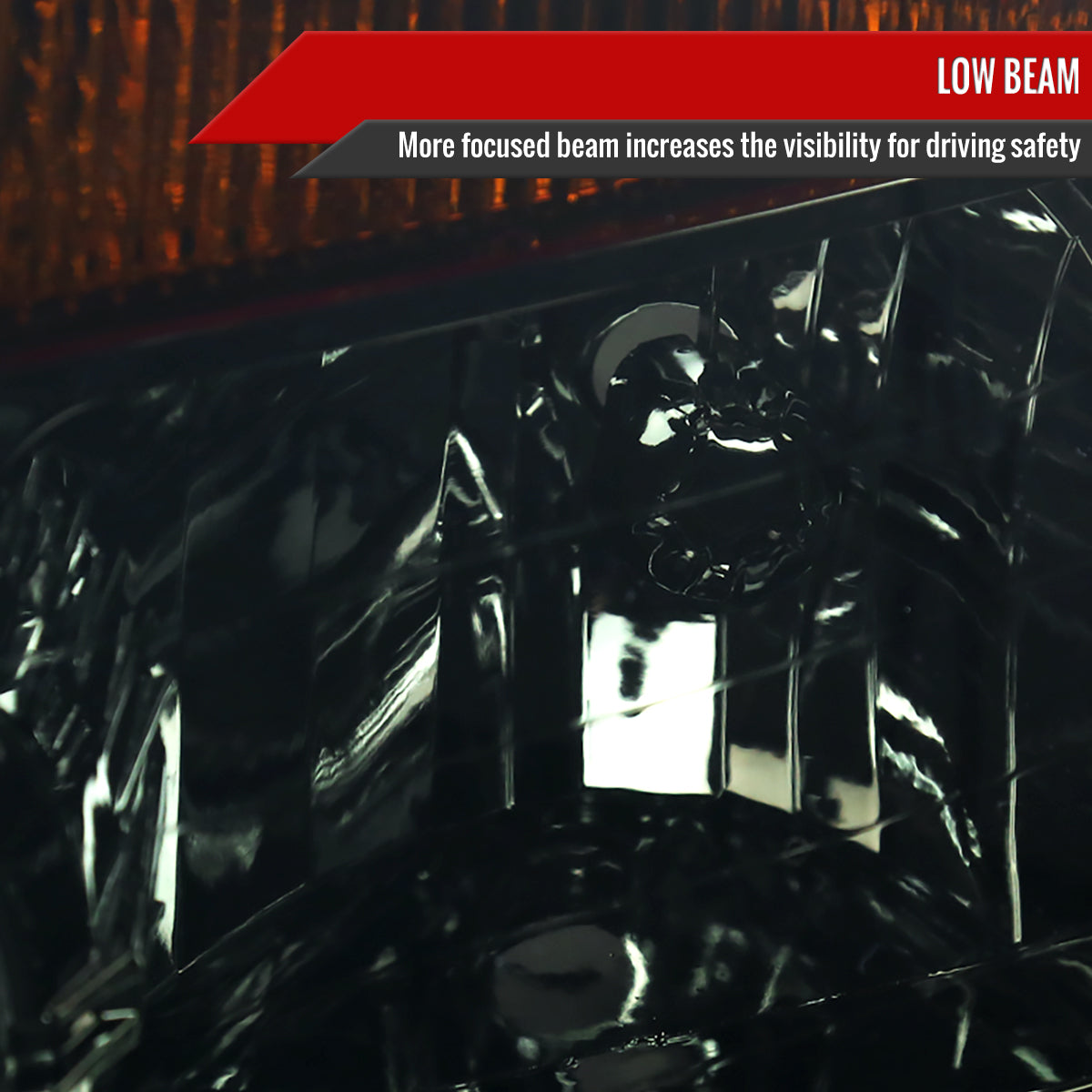 2004-2015 Nissan Titan/2004-2007 Armada Factory Style Headlights w/ Amber Reflectors (Chrome Housing/Smoked Lens)