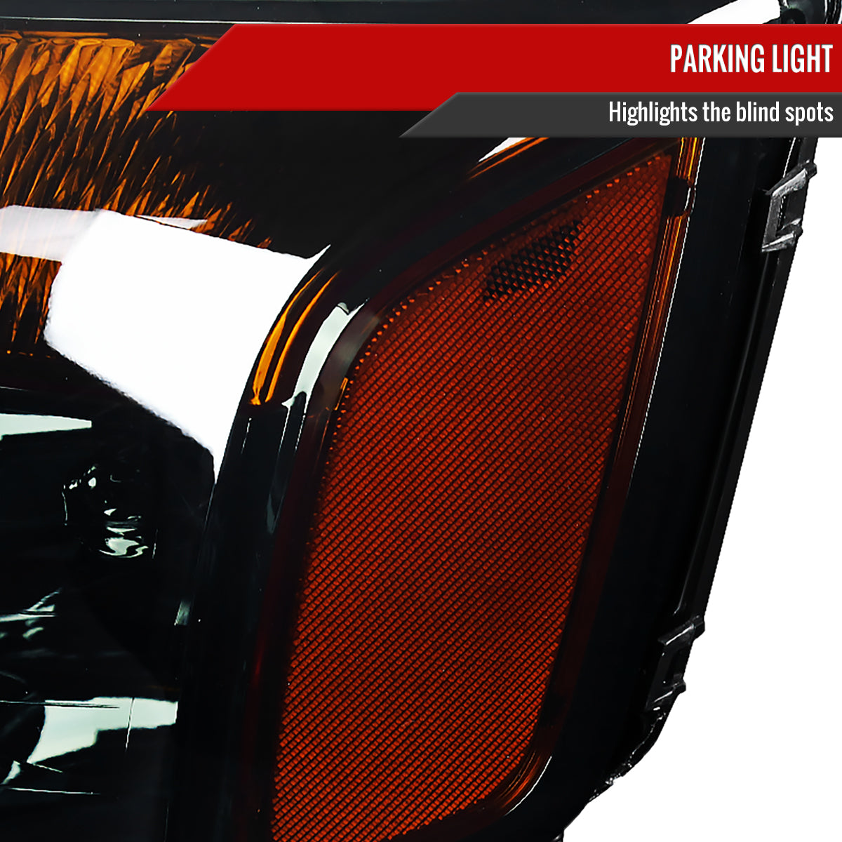 2004-2015 Nissan Titan/2004-2007 Armada Factory Style Headlights w/ Amber Reflectors (Chrome Housing/Smoked Lens)