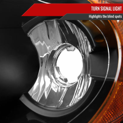 2005-2007 Chrysler Town & Country Factory Style Replacement Headlights (Matte Black Housing/Clear Lens)