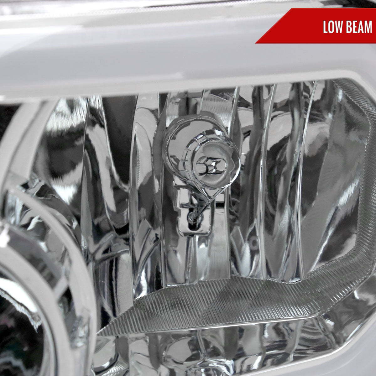 2007-2013 Toyota Tundra/2008-2017 Sequoia Headlights LED Tube Factory Style Headlights with LED Turn Signal (Chrome Housing/Clear Lens)