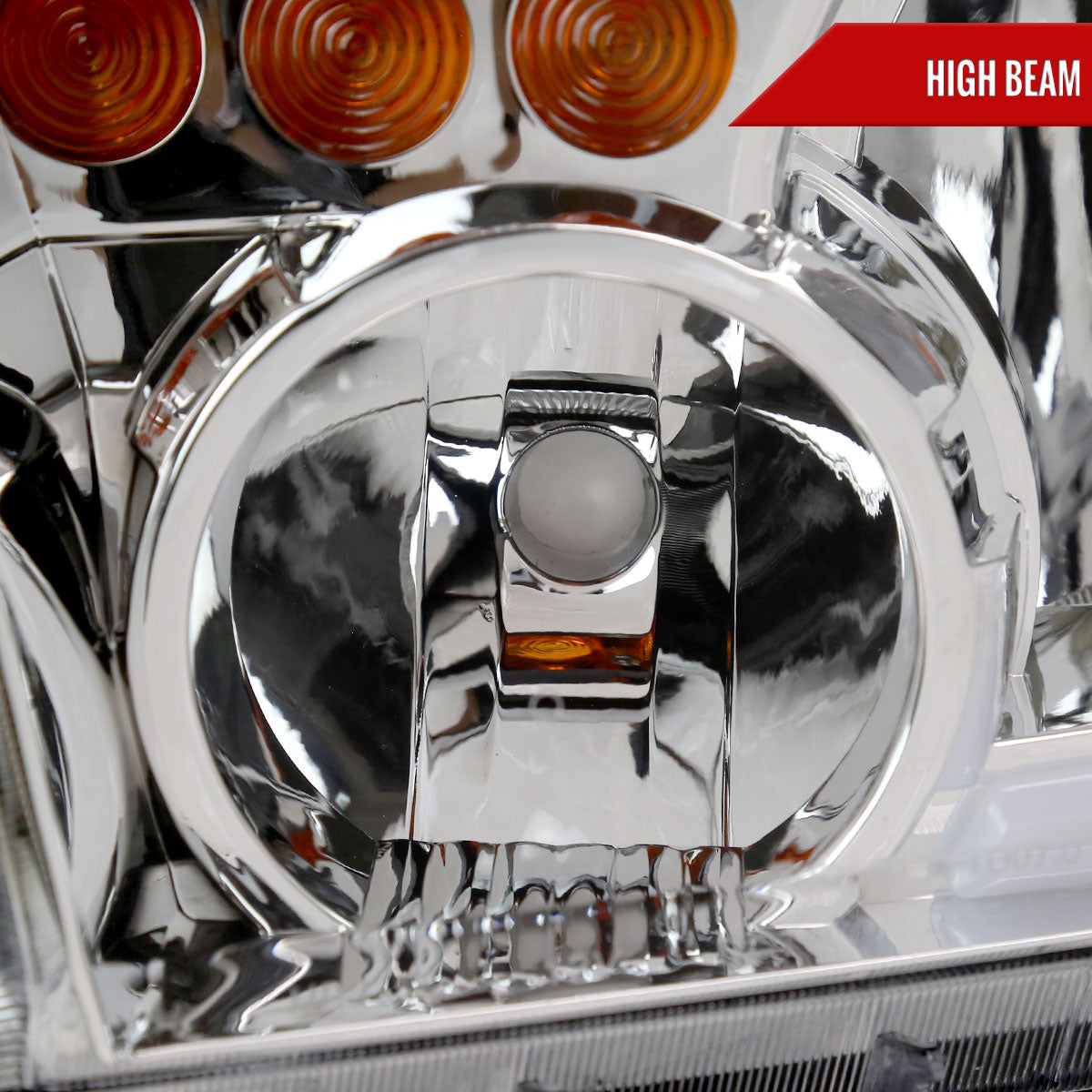 2007-2013 Toyota Tundra/2008-2017 Sequoia Headlights LED Tube Factory Style Headlights with LED Turn Signal (Chrome Housing/Clear Lens)