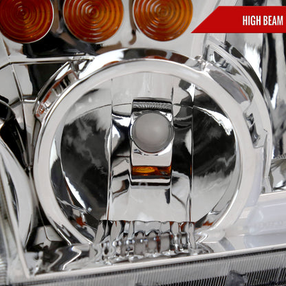 2007-2013 Toyota Tundra/2008-2017 Sequoia Headlights LED Tube Factory Style Headlights with LED Turn Signal (Chrome Housing/Clear Lens)
