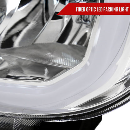 2007-2013 Toyota Tundra/2008-2017 Sequoia Headlights LED Tube Factory Style Headlights with LED Turn Signal (Chrome Housing/Clear Lens)