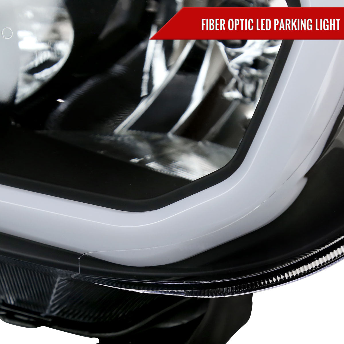 2007-2013 Toyota Tundra/2008-2017 Sequoia Headlights LED Tube Factory Style Headlights with LED Turn Signal (Matte Black Housing/Clear Lens)