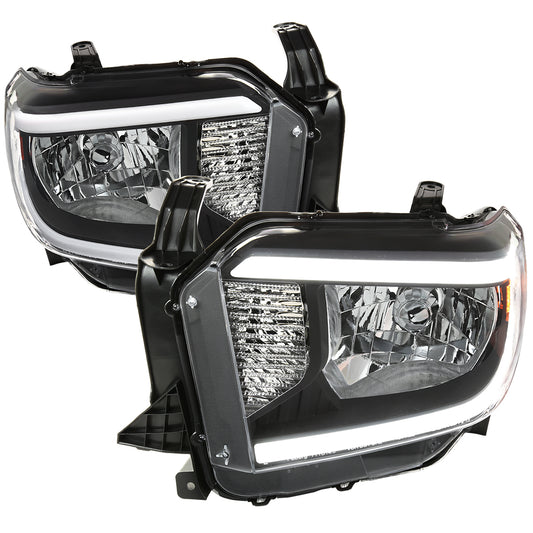 2014-2021 Toyota Tundra LED Bar Factory Style Headlights (Matte Black Housing/Clear Lens)