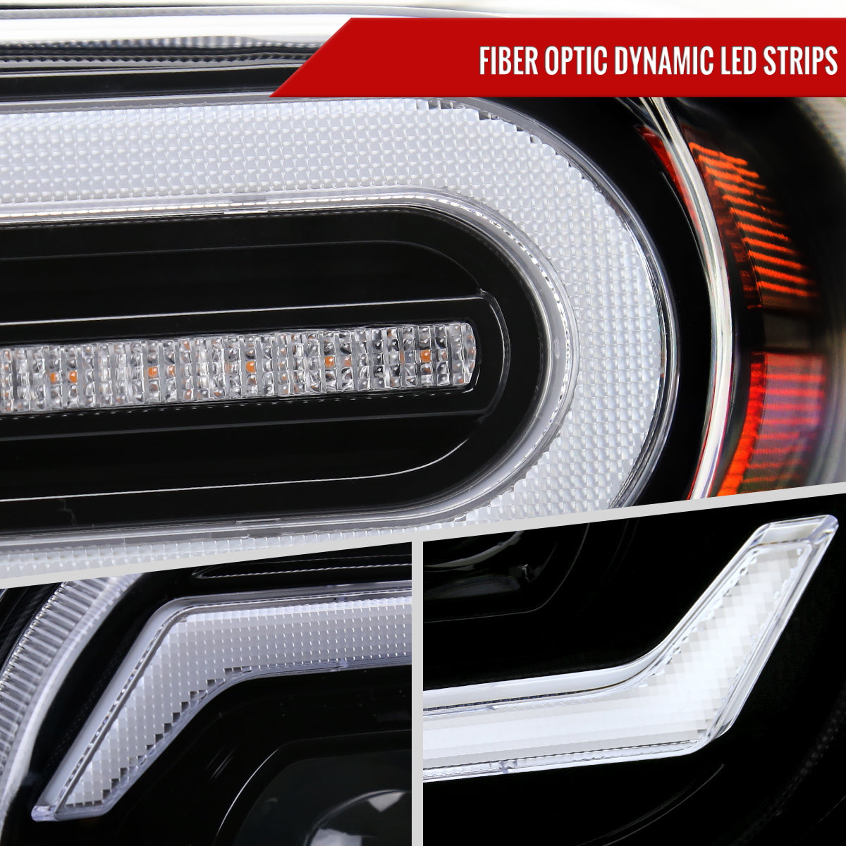 2007-2014 Toyota FJ Cruiser Full LED Projector Headlights with Sequential LED Turn Signal (Matte Black Housing/Clear Lens)