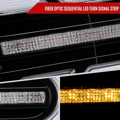 2007-2014 Toyota FJ Cruiser Full LED Projector Headlights with Sequential LED Turn Signal (Matte Black Housing/Clear Lens)