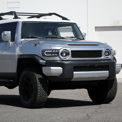 2007-2014 Toyota FJ Cruiser Full LED Projector Headlights with Sequential LED Turn Signal (Matte Black Housing/Clear Lens)