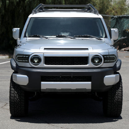 2007-2014 Toyota FJ Cruiser Full LED Projector Headlights with Sequential LED Turn Signal (Matte Black Housing/Smoked Lens)