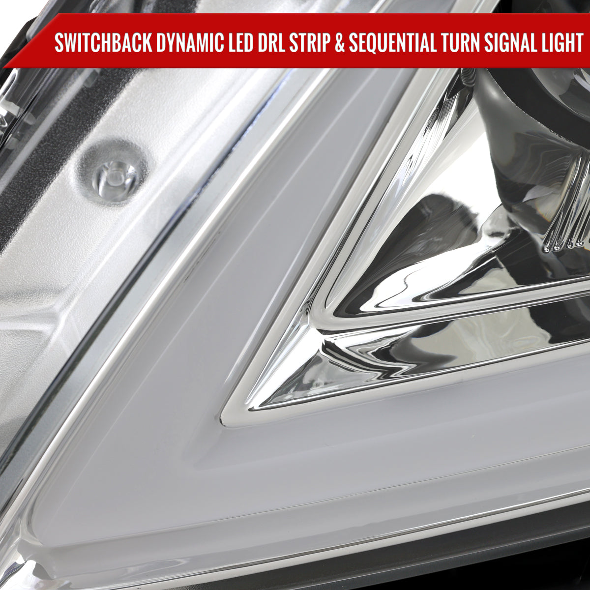2008-2013 Infiniti G37/2014-2015 Q60 Coupe/Convertible Sequential Switchback LED Turn Signal Full LED Projector Headlights (Chrome Housing / Clear Lens)