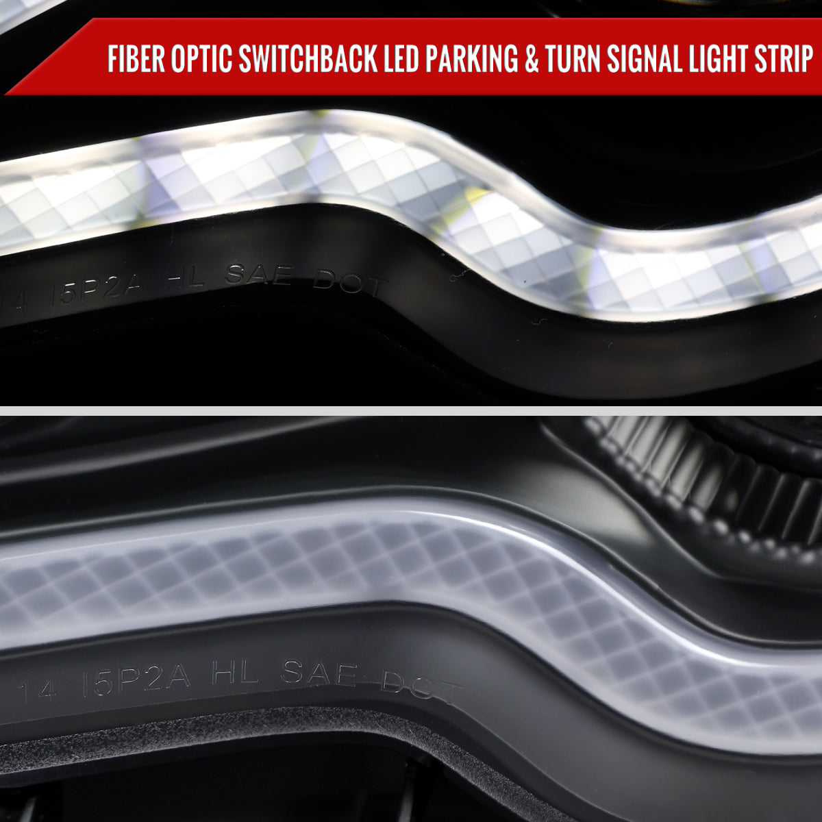 2019-2023 Ford Ranger XL XLT Factory Style Replacement Headlights with LED Bar Turn Signal (Chrome Housing / Clear Lens)