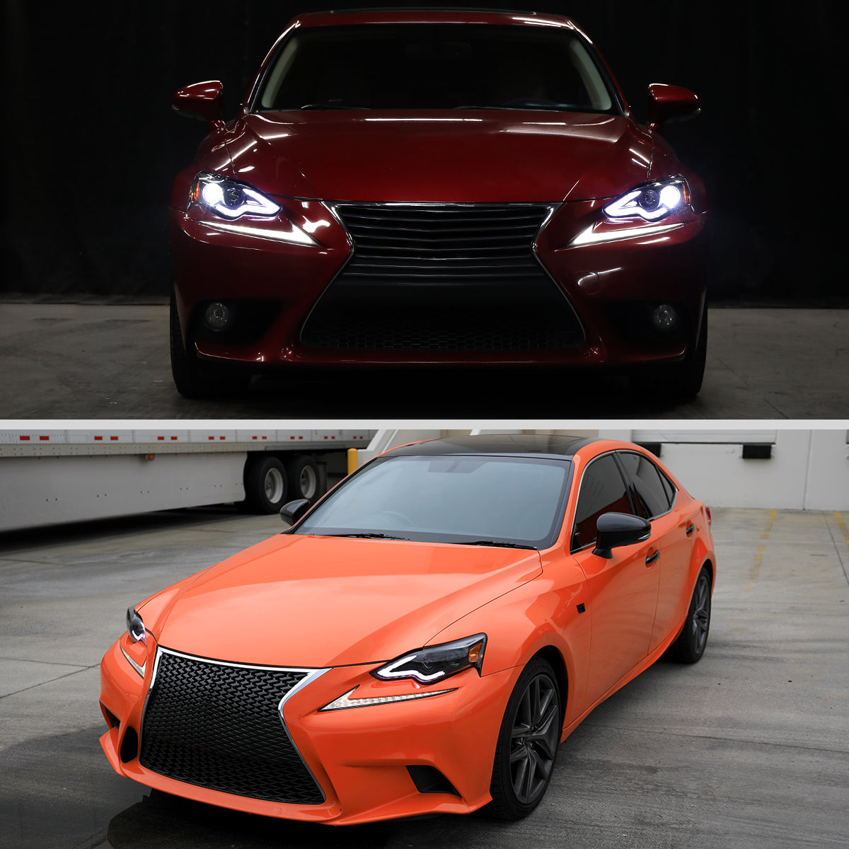 2014-2016 Lexus IS250 IS350 Full LED Project healight (Matte Black Housing / Clear lens)