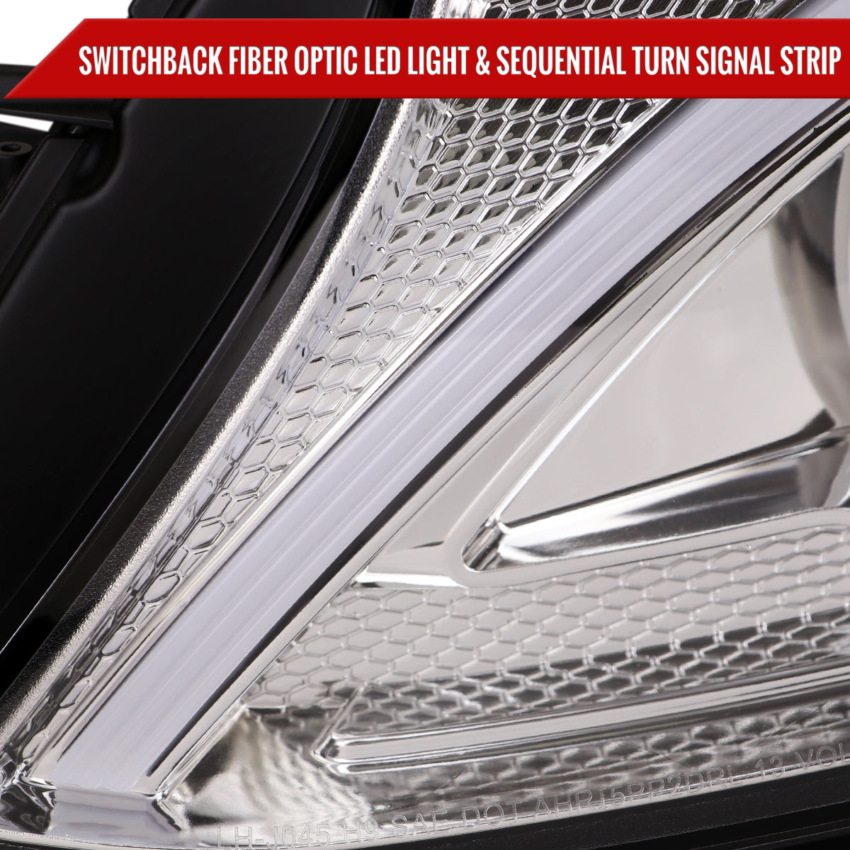 2015-2018 Mercedes-Benz C-Class W205 Full LED Projector Headlights with Sequential Turn Signal (Chrome Housing/Clear Lens)
