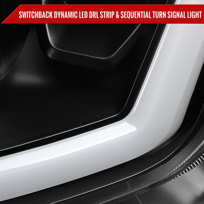 2008-2013 Infiniti G37/2014-2015 Q60 Coupe/Convertible Sequential Switchback LED Turn Signal Full LED Triple Projector Headlights (Matte Black Housing / Clear Lens)