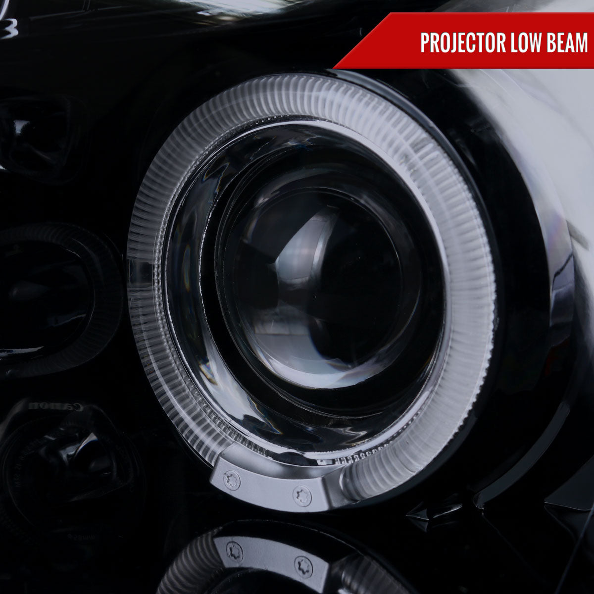 2003-2007 Honda Accord Dual Halo Projector Headlights (Glossy Black Housing/Smoked Lens)