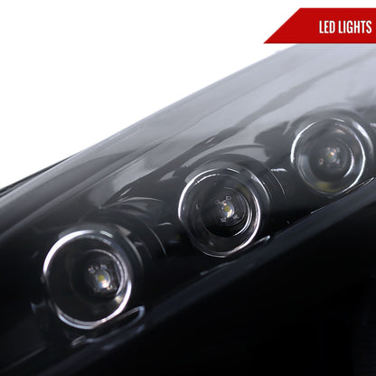 2003-2007 Honda Accord Dual Halo Projector Headlights (Glossy Black Housing/Smoked Lens)