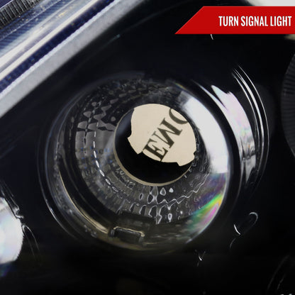 2003-2007 Honda Accord Dual Halo Projector Headlights (Glossy Black Housing/Smoked Lens)