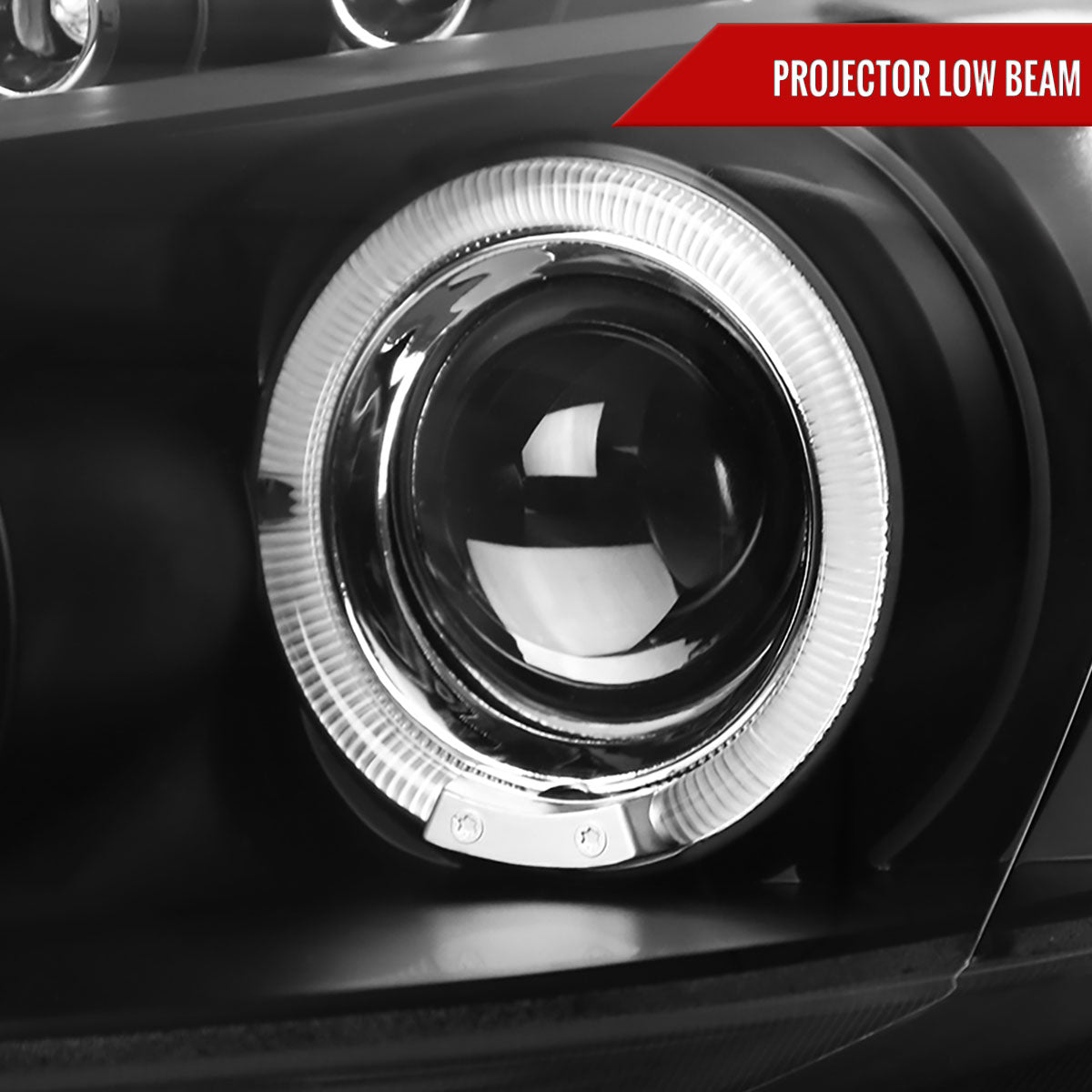 2003-2007 Honda Accord Dual Halo Projector Headlights (Matte Black Housing/Clear Lens)
