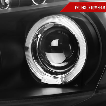 2003-2007 Honda Accord Dual Halo Projector Headlights (Matte Black Housing/Clear Lens)