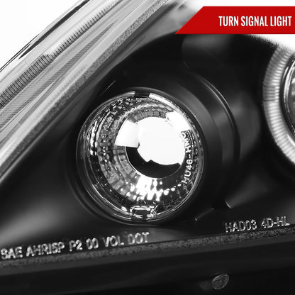 2003-2007 Honda Accord Dual Halo Projector Headlights (Matte Black Housing/Clear Lens)
