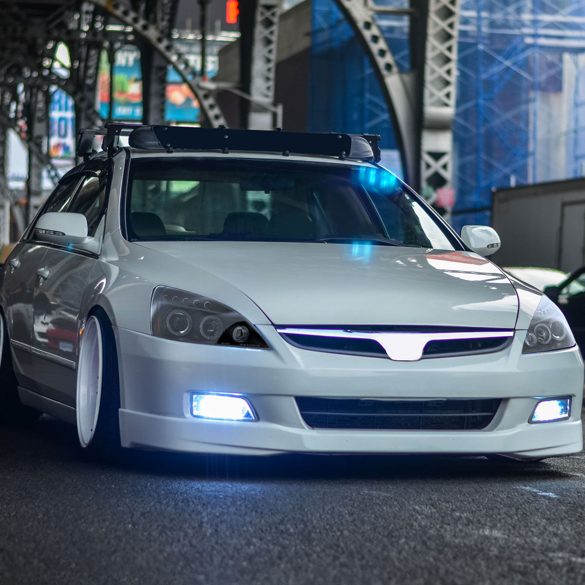 2003-2007 Honda Accord Dual Halo Projector Headlights (Matte Black Housing/Clear Lens)