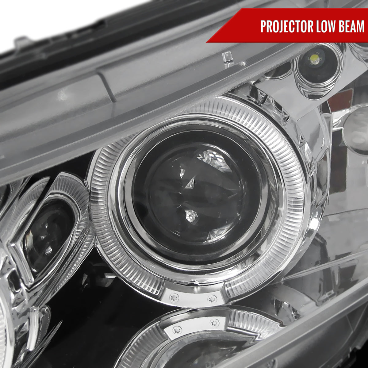 2008-2012 Honda Accord Coupe Dual Halo Projector Headlights (Chrome Housing/Clear Lens)