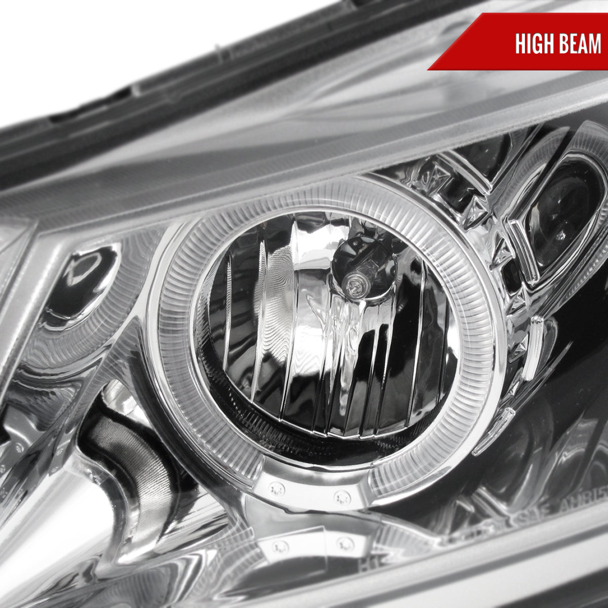2008-2012 Honda Accord Coupe Dual Halo Projector Headlights (Chrome Housing/Clear Lens)