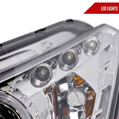 2008-2012 Honda Accord Coupe Dual Halo Projector Headlights (Chrome Housing/Clear Lens)