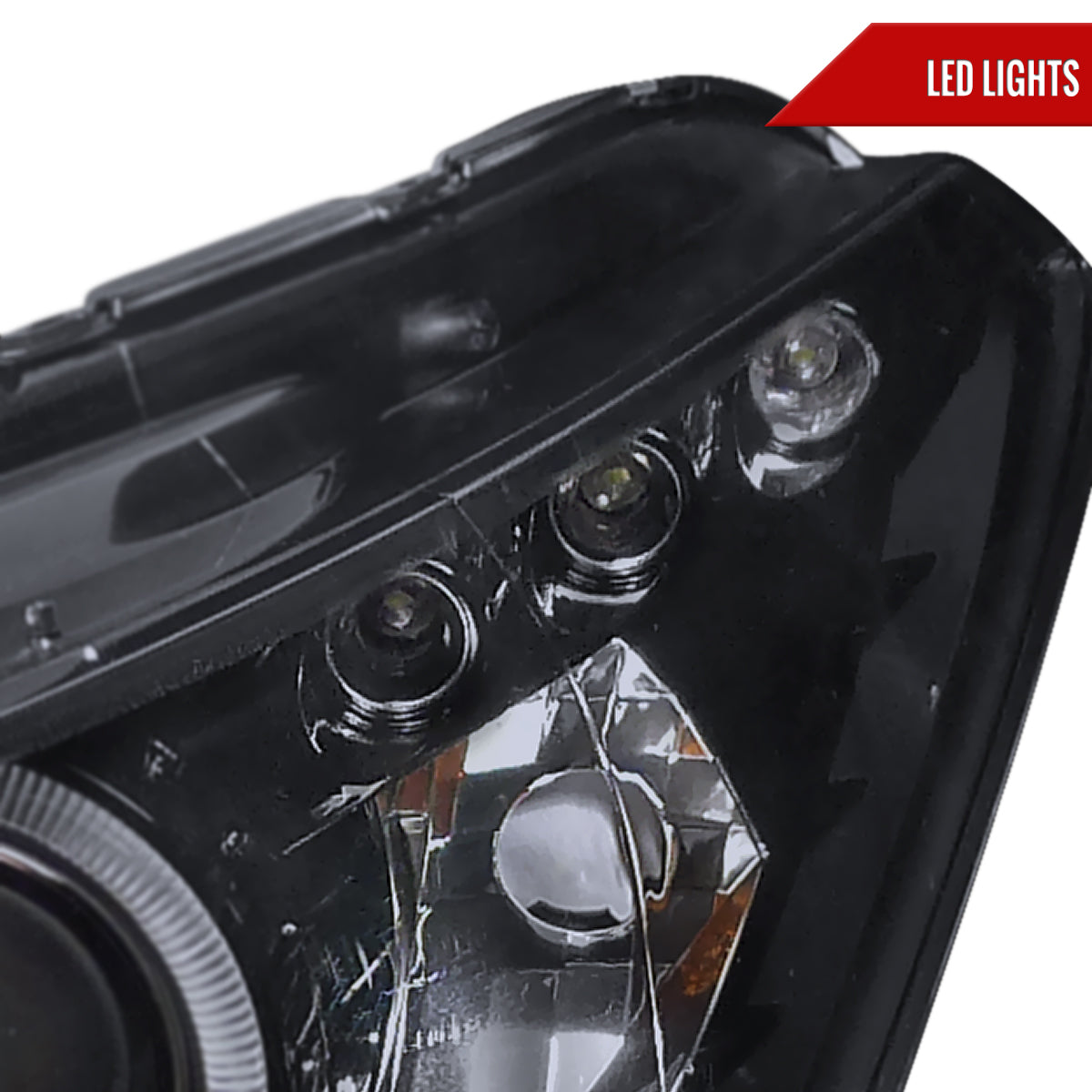 2008-2012 Honda Accord Coupe Dual Halo Projector Headlights (Glossy Black Housing/Smoked Lens)