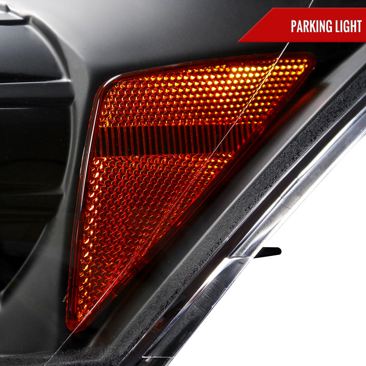 2008-2012 Honda Accord Sedan Single Halo Projector Headlights w/ LED Light Strip & LED Turn Signal Lights (Matte Black Housing/Clear Lens)