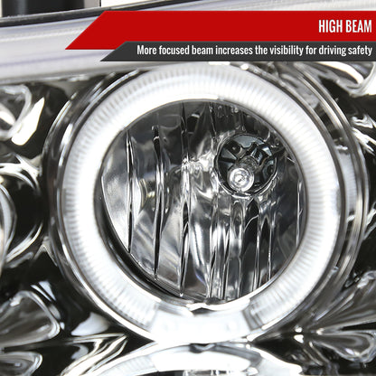 1994-1997 Honda Accord Dual Halo Projector Headlights (Chrome Housing/Clear Lens)