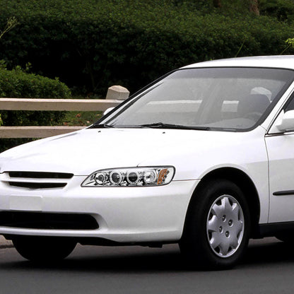 1994-1997 Honda Accord Dual Halo Projector Headlights (Chrome Housing/Clear Lens)