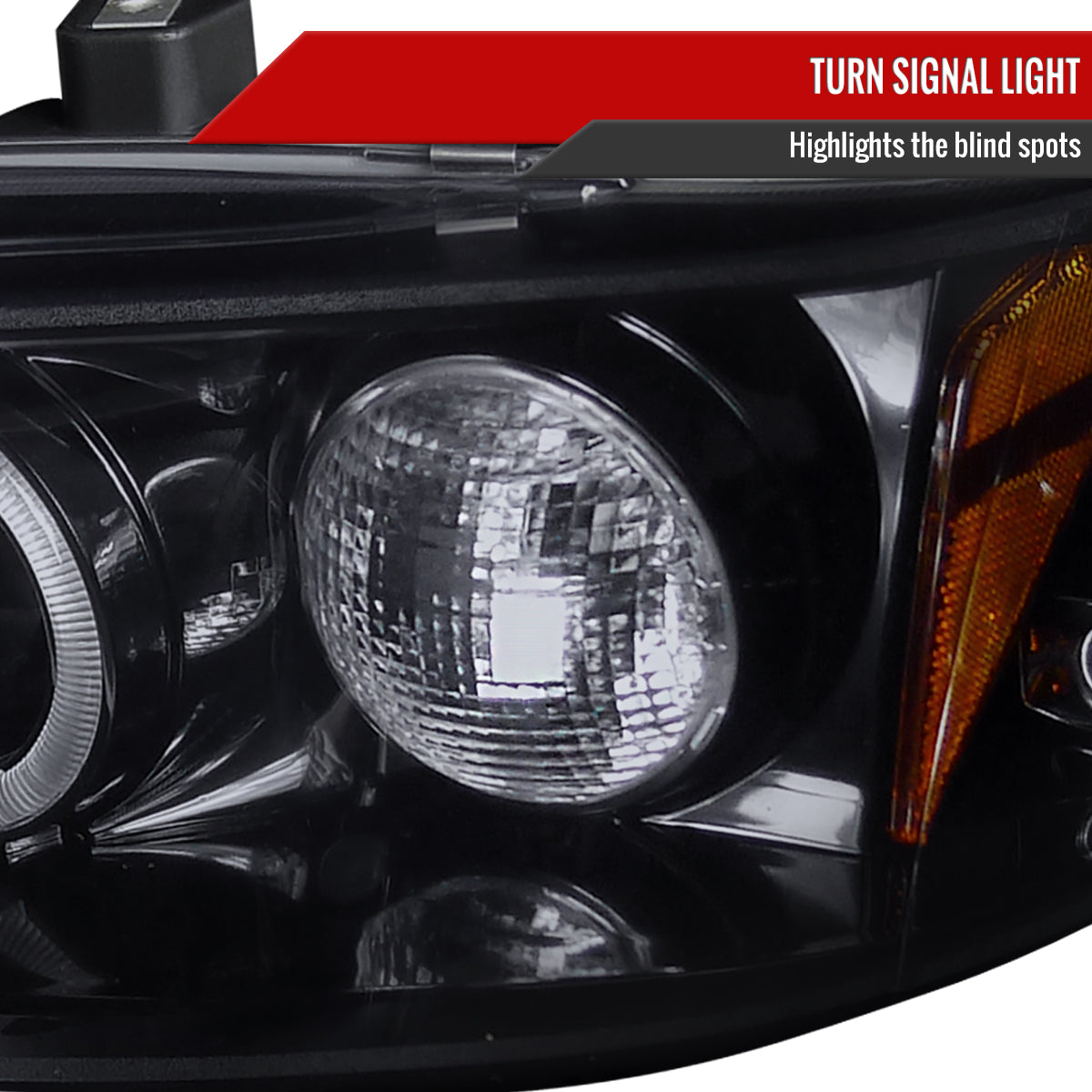 1994-1997 Honda Accord Dual Halo Projector Headlights (Glossy Black Housing/Smoked Lens)