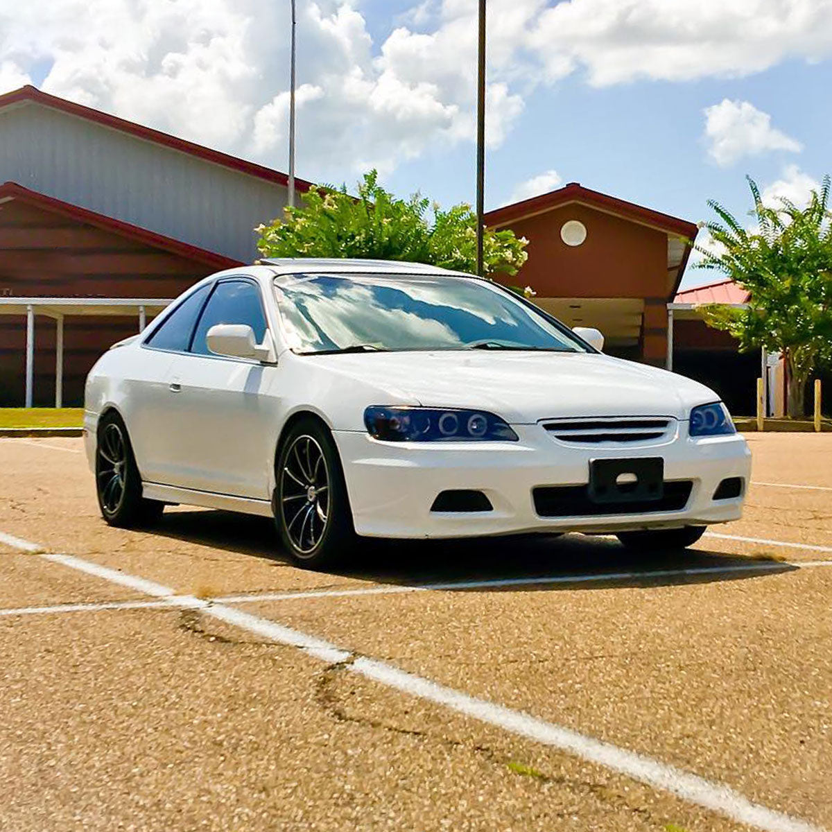 1998-2002 Honda Accord Dual Halo Projector Headlights (Glossy Black Housing/Smoked Lens)