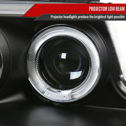 1998-2002 Honda Accord Dual Halo Projector Headlights (Matte Black Housing/Clear Lens)
