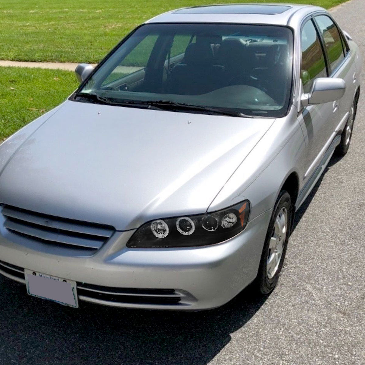 1998-2002 Honda Accord Dual Halo Projector Headlights (Matte Black Housing/Clear Lens)