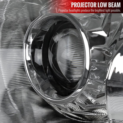2013-2015 Nissan Altima Sedan Clear Lens Projector Headlight w/ Amber Reflector - Driver Side Only