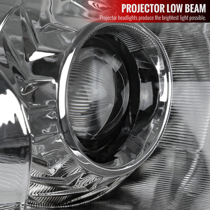 2013-2015 Nissan Altima Sedan Clear Lens Projector Headlight w/ Amber Reflector - Passenger Side Only