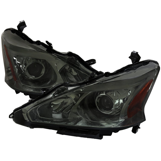 2013-2015 Nissan Altima Sedan Projector Headlights (Chrome Housing/Smoked Lens)
