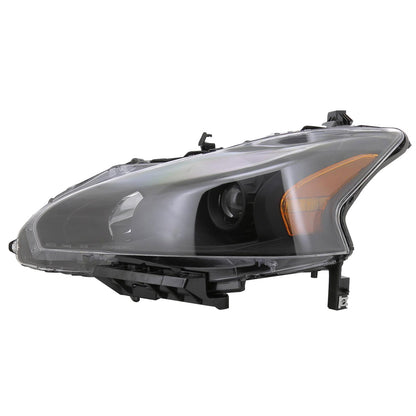 2013-2015 Nissan Altima Sedan Projector Headlights w/ Amber Reflectors (Matte Black Housing/Clear Lens)