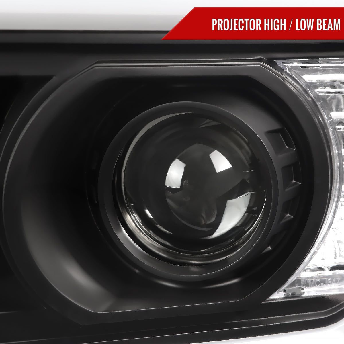 2007-2013 Chevrolet Avalanche/ 2007-2014 Tahoe Suburban LED C-Bar Projector Headlights (Black Housing/Clear Lens)