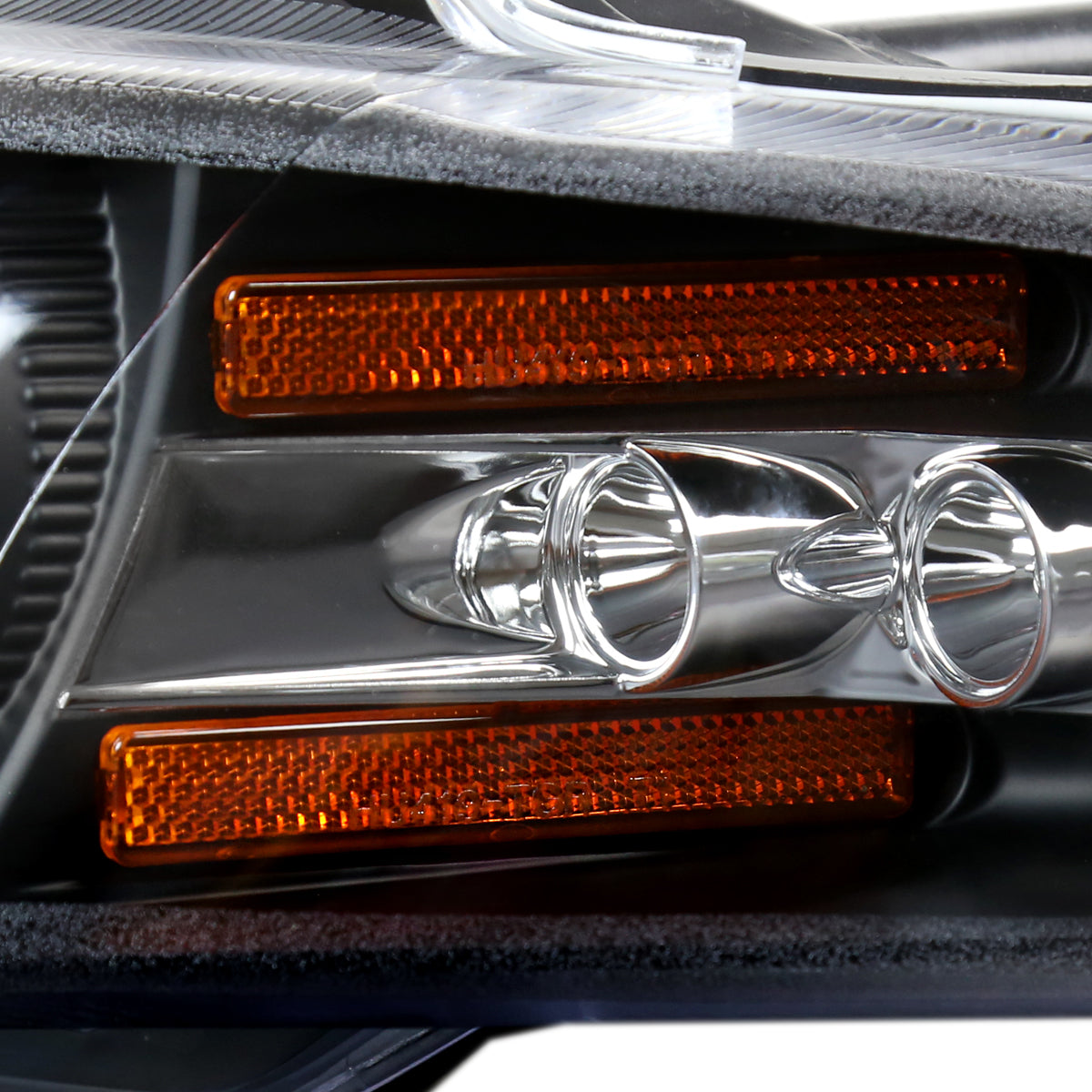1997-2000 Dodge Avenger Chrysler Sebring Coupe Dual Halo Projector Headlights (Matte Black Housing/Clear Lens)
