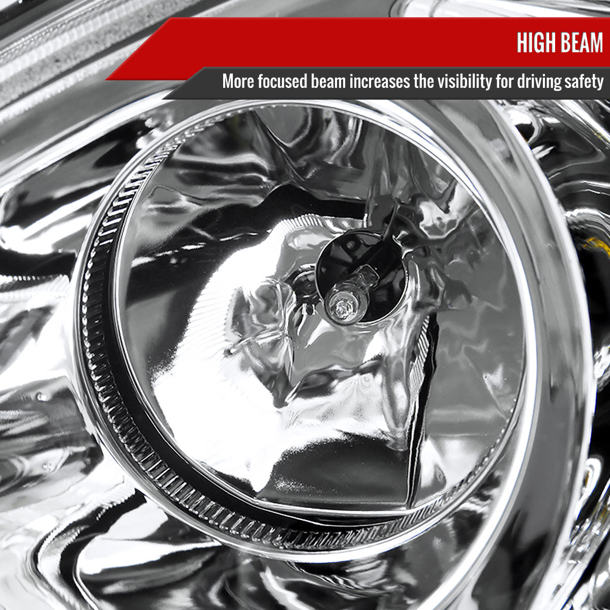 1998-2001 Mercedes Benz W163 ML Class Projector Headlights w/ SMD LED Light Strip (Chrome Housing/Clear Lens)