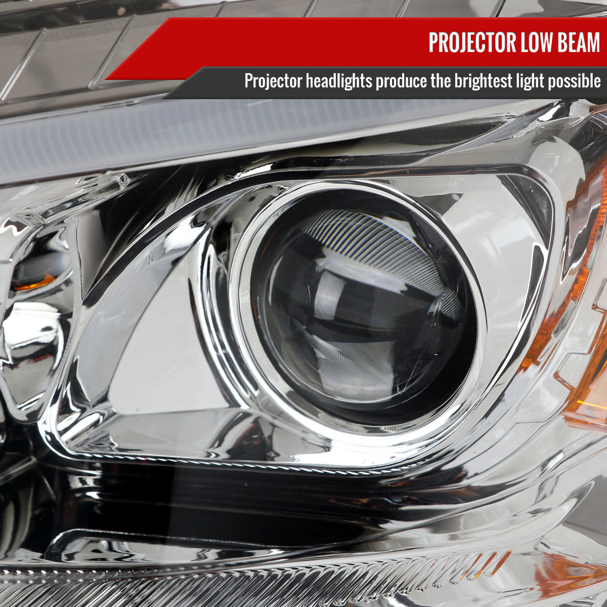 2006-2008 Mercedes Benz W164 ML Class LED Bar Projector Headlights w/ Sequential Turn Signal Lights (Chrome Housing/Clear Lens)