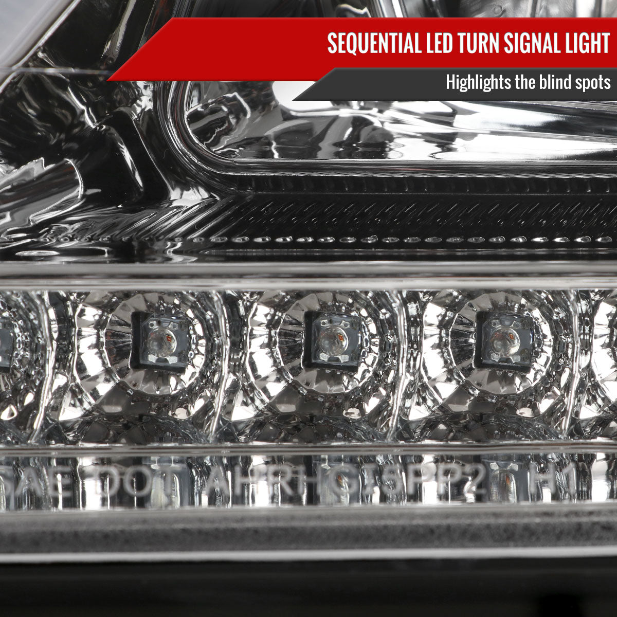 2006-2008 Mercedes Benz W164 ML Class LED Bar Projector Headlights w/ Sequential Turn Signal Lights (Chrome Housing/Clear Lens)