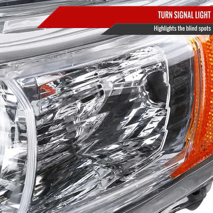 2012-2014 Toyota Camry Projector Headlights w/ Amber Reflectors - Driver Side Only (Chrome Housing/Clear Lens)